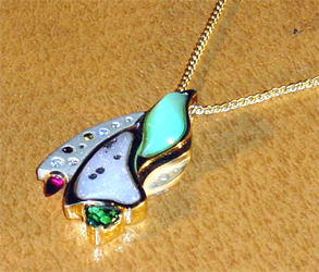  Daniel Padilla Jewelry, A Jeweler's Bench opal, druse quartz necklace