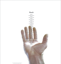 Reach - A poster sized digital photography based computer enhanced original inkjet print graphic